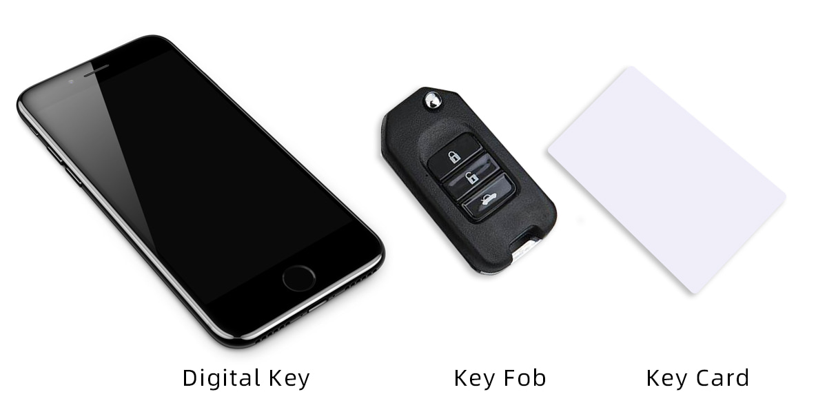цифровой ключ, брелок и ключ-карта