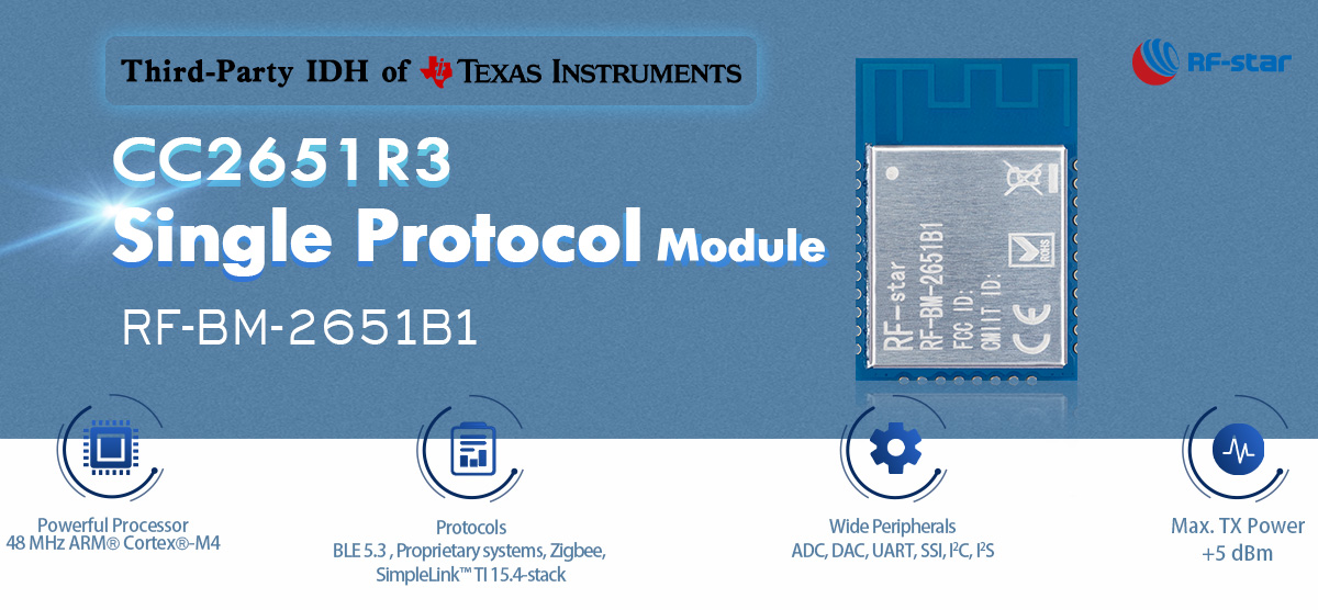 CC2651R3 Модуль одного протокола RF-BM-2651B1