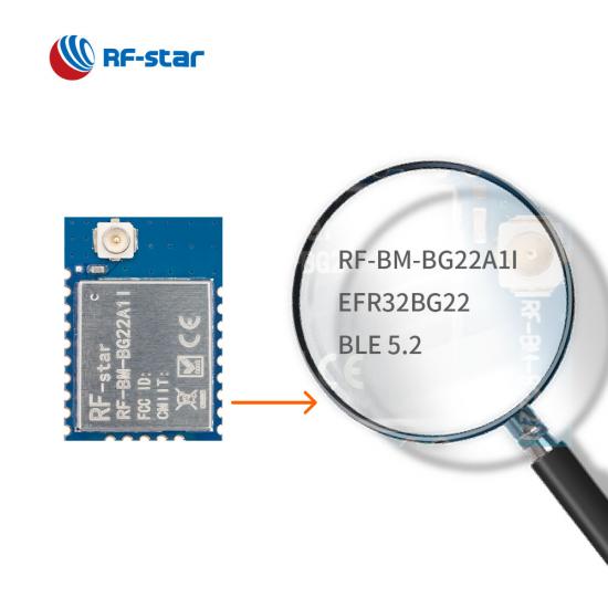 Low Power Bluetooth 5.2 nEFR32BG22 Module with IPEX antenna
