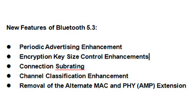Какие функции добавляет спецификация Bluetooth 5.3?