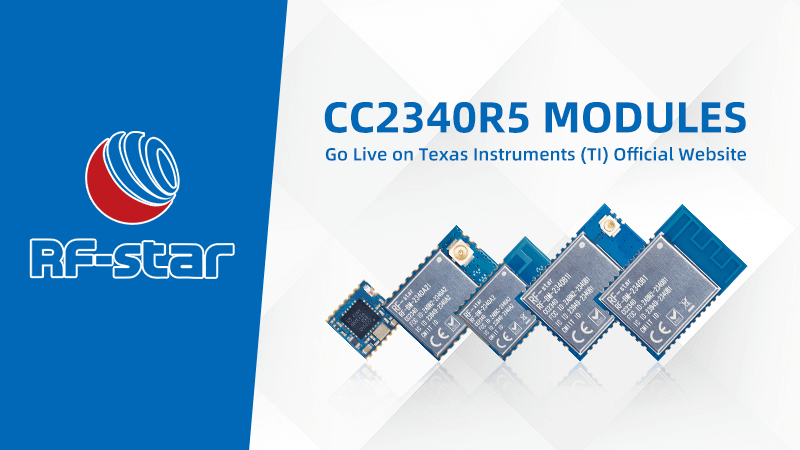 Модули ZigBee с низким энергопотреблением RF-star CC2340R5 Bluetooth5.3 представлены на сайте TI